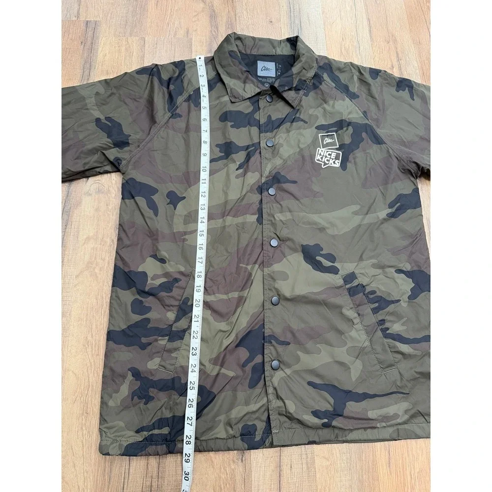 CLSC Nice Kicks Camo Coach Jacket Mens M Snap Front Lightweight Windbreaker